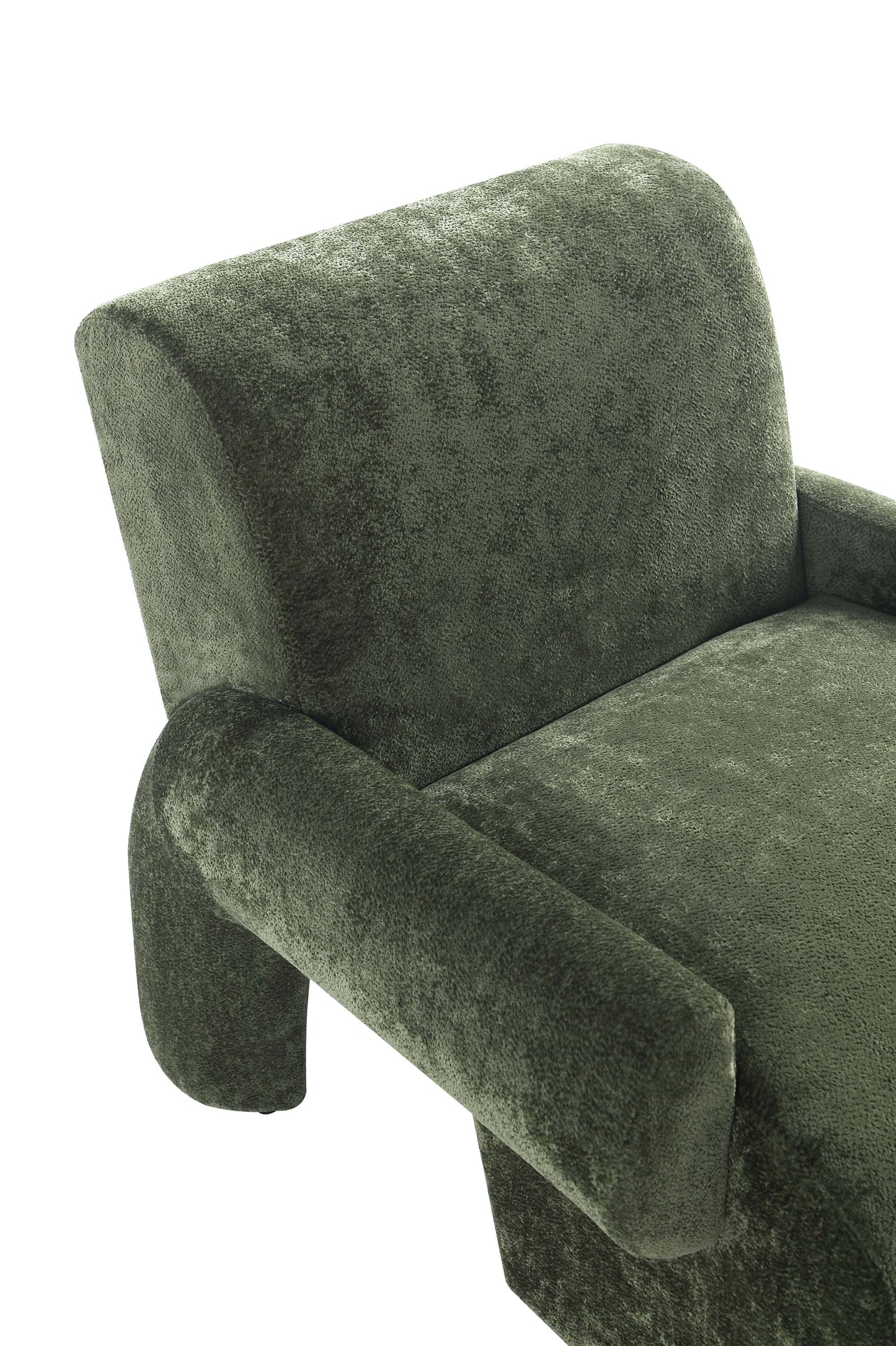 Manhattan Comfort 2-Piece Olive Green Modern Verandah Chenille 112" Sofa & Accent Chair