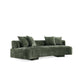 Manhattan Comfort 2-Piece Olive Green Modern Verandah Chenille 112" Sofa & Accent Chair