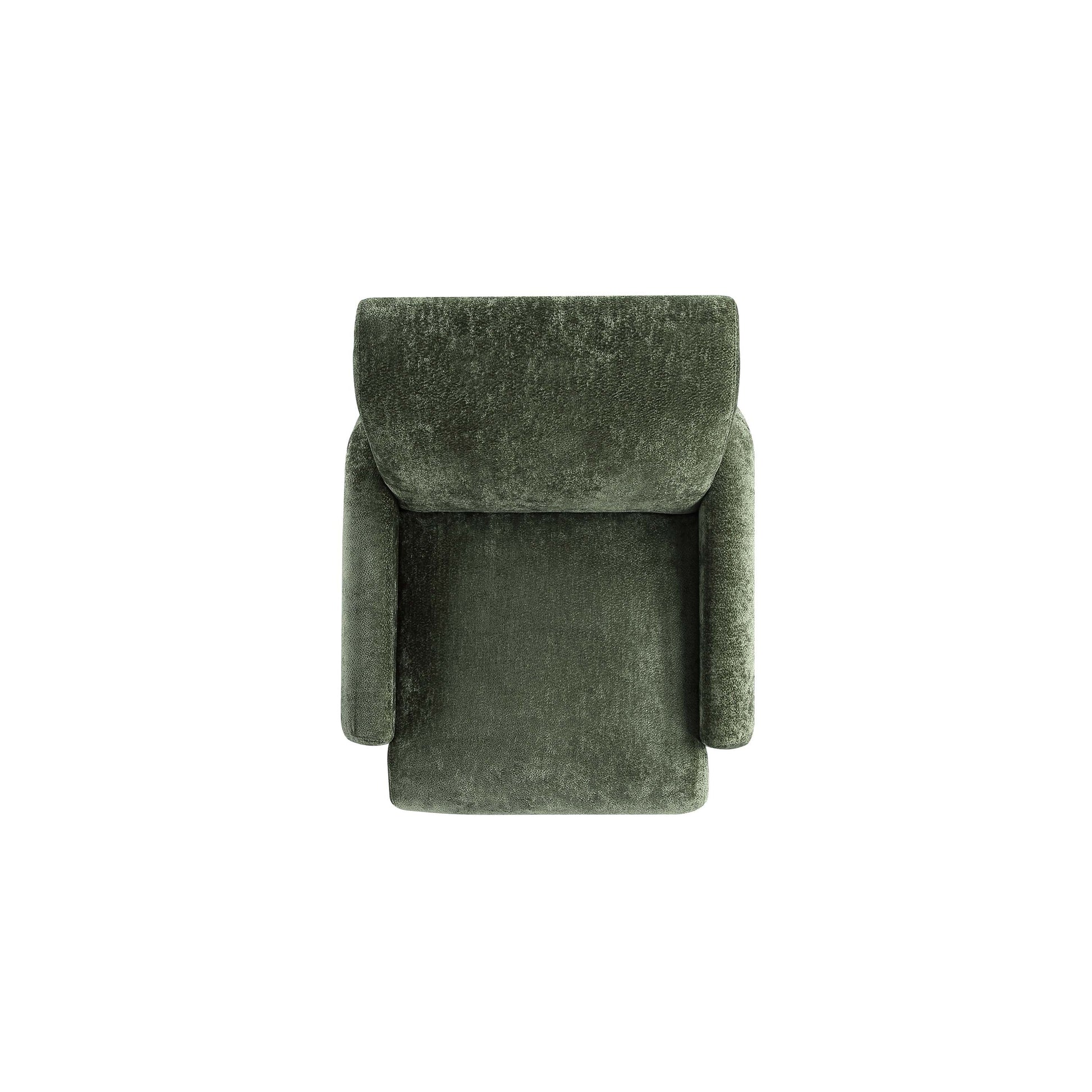 Manhattan Comfort 2-Piece Olive Green Modern Verandah Chenille 91" Sofa & Accent Chair