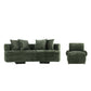Manhattan Comfort 2-Piece Olive Green Modern Verandah Chenille 91" Sofa & Accent Chair