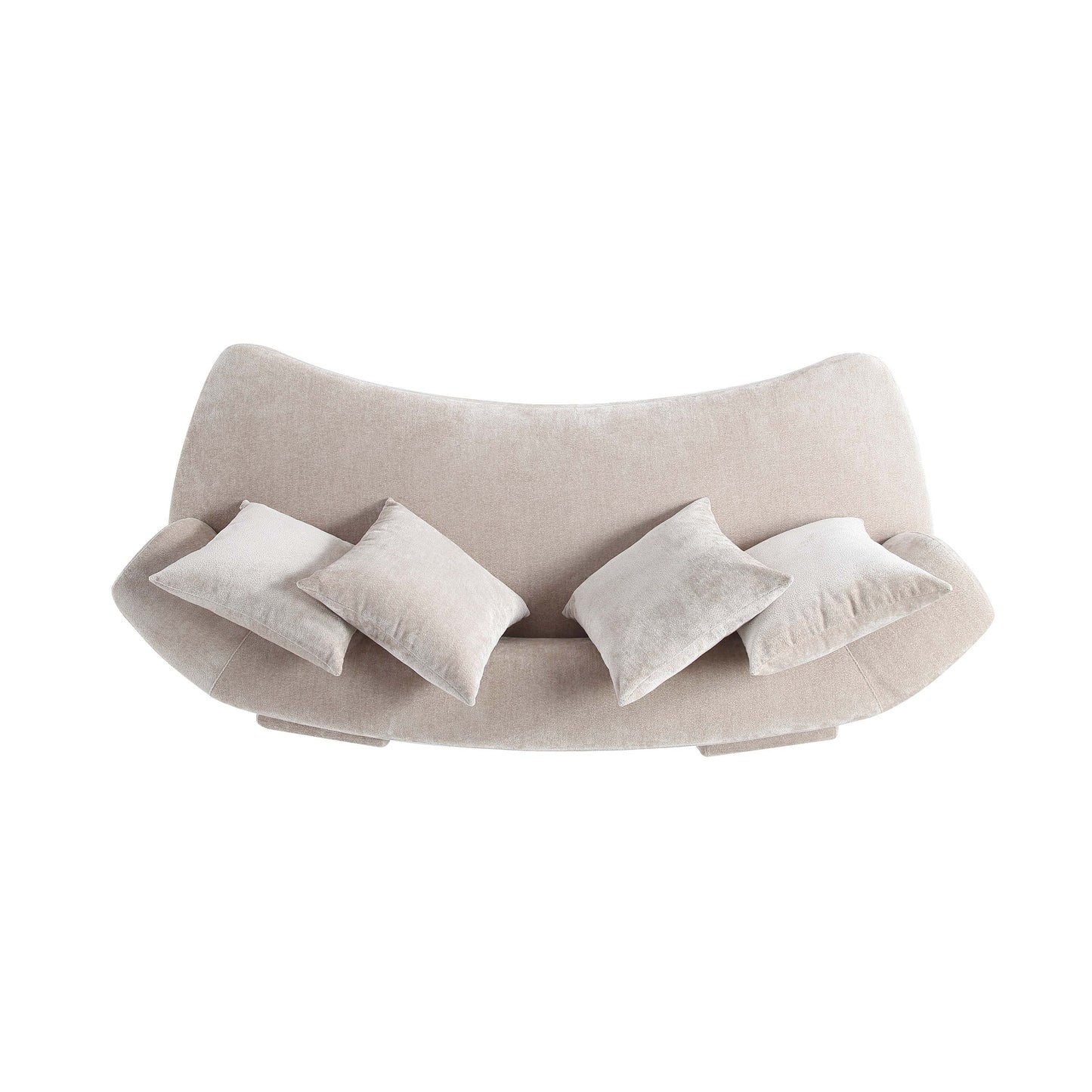 Manhattan Comfort 3-Piece Beige Modern Verandah Chenille 112" & 91" Sofas With Accent Chair