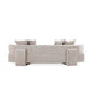 Manhattan Comfort 3-Piece Beige Modern Verandah Chenille 112" Sofa & 2 Accent Chairs