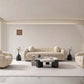 Manhattan Comfort 3-Piece Cream Modern Tribeca Chenille 86" Sofa & 2 Accent Chairs