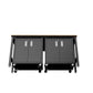 Manhattan Comfort 3-Piece Fortress Mobile Space-Saving Steel Garage Cabinet & Worktable 1.0 In Charcoal Gray