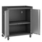 Manhattan Comfort 3-Piece Fortress Mobile Space-Saving Steel Garage Cabinet & Worktable 1.0 In Gray