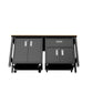 Manhattan Comfort 3-Piece Fortress Mobile Space-Saving Steel Garage Cabinet & Worktable 2.0 In Charcoal Gray