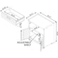 Manhattan Comfort 3-Piece Fortress Mobile Space-Saving Steel Garage Cabinet & Worktable 2.0 In White