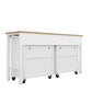 Manhattan Comfort 3-Piece Fortress Mobile Space-Saving Steel Garage Cabinet & Worktable 2.0 In White