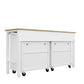 Manhattan Comfort 3-Piece Fortress Mobile Space-Saving Steel Garage Cabinet & Worktable 3.0 In White