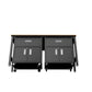 Manhattan Comfort 3-Piece Fortress Mobile Space-Saving Steel Garage Cabinet & Worktable 4.0 In Charcoal Gray