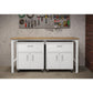 Manhattan Comfort 3-Piece Fortress Mobile Space-Saving Steel Garage Cabinet & Worktable 4.0 In White