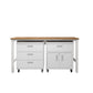 Manhattan Comfort 3-Piece Fortress Mobile Space-Saving Steel Garage Cabinet & Worktable 5.0 In White