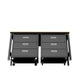 Manhattan Comfort 3-Piece Fortress Mobile Space-Saving Steel Garage Cabinet & Worktable 6.0 In Charcoal Gray