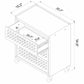 Manhattan Comfort 3-Piece Fortress Mobile Space-Saving Steel Garage Cabinet & Worktable 6.0 In Gray
