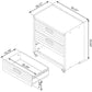 Manhattan Comfort 3-Piece Fortress Mobile Space-Saving Steel Garage Cabinet & Worktable 6.0 In White