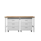 Manhattan Comfort 3-Piece Fortress Mobile Space-Saving Steel Garage Cabinet & Worktable 6.0 In White
