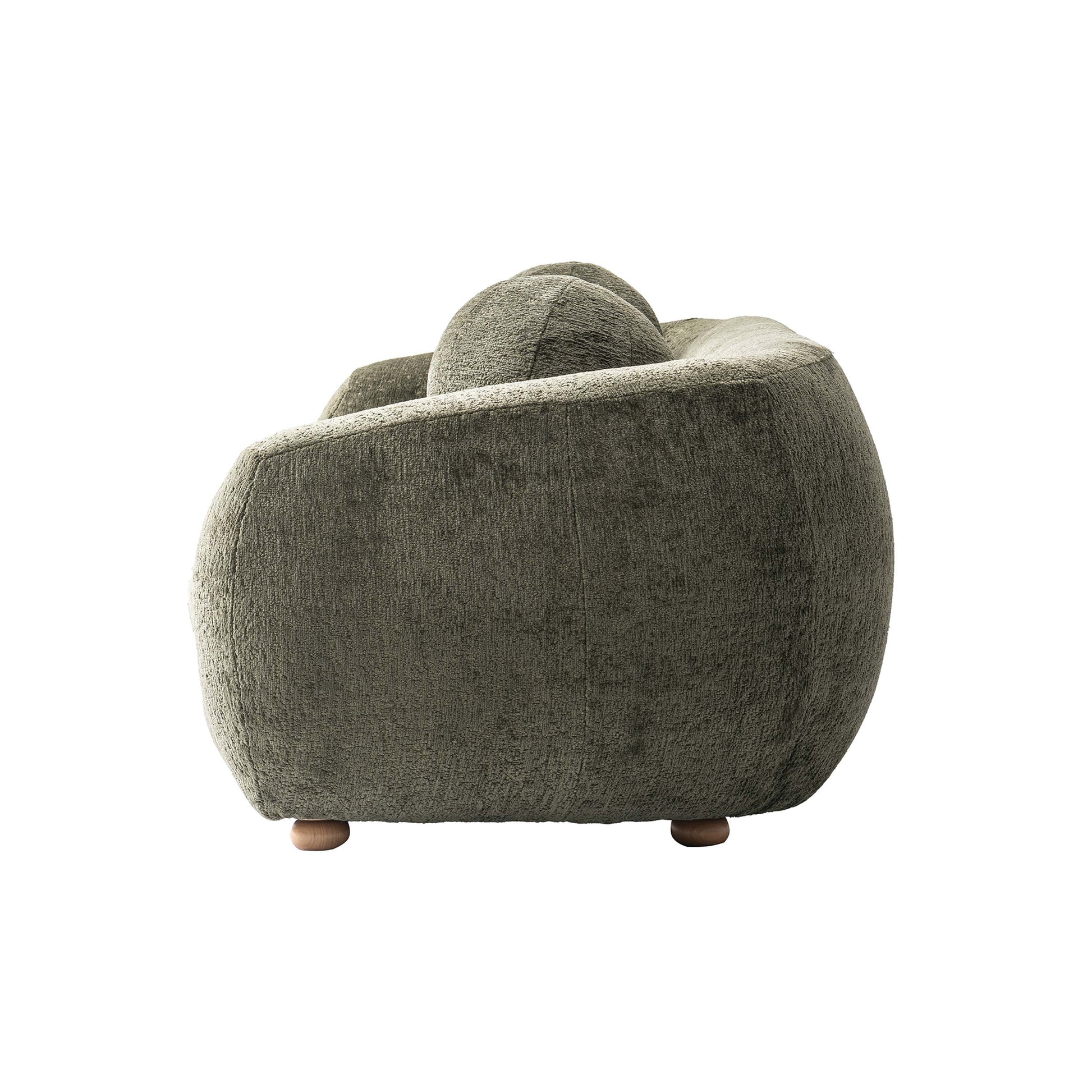 Manhattan Comfort 3-Piece Olive Green Modern Tribeca Chenille 86" Sofa & 2 Accent Chairs