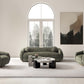 Manhattan Comfort 3-Piece Olive Green Modern Tribeca Chenille 86" Sofa & 2 Accent Chairs