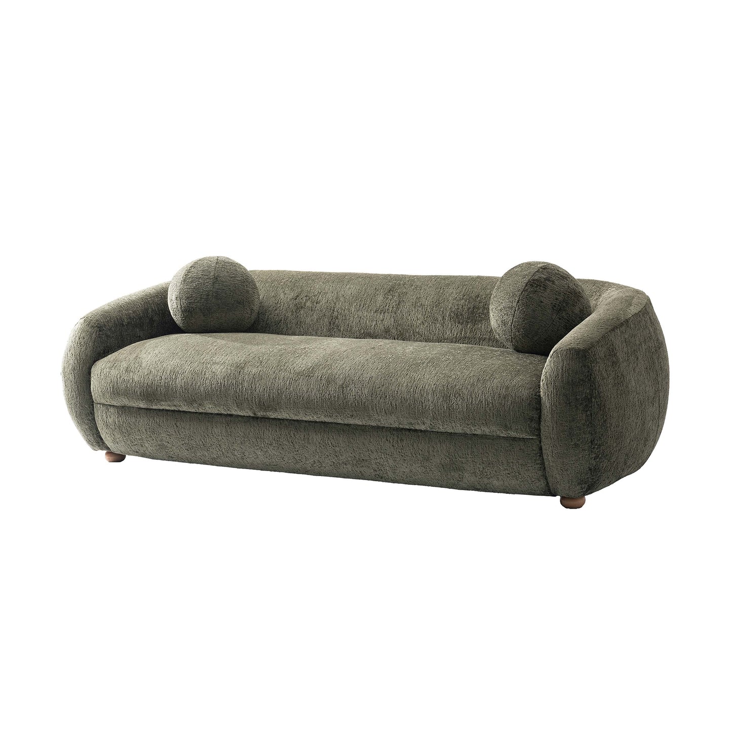 Manhattan Comfort 3-Piece Olive Green Modern Tribeca Chenille 86" Sofa & 2 Accent Chairs