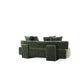 Manhattan Comfort 3-Piece Olive Green Modern Verandah Chenille 112" & 91" Sofas With Accent Chair