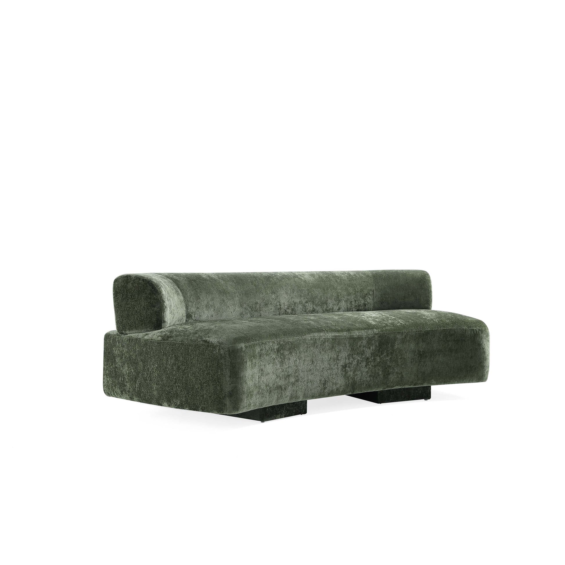 Manhattan Comfort 3-Piece Olive Green Modern Verandah Chenille 112" & 91" Sofas With Accent Chair