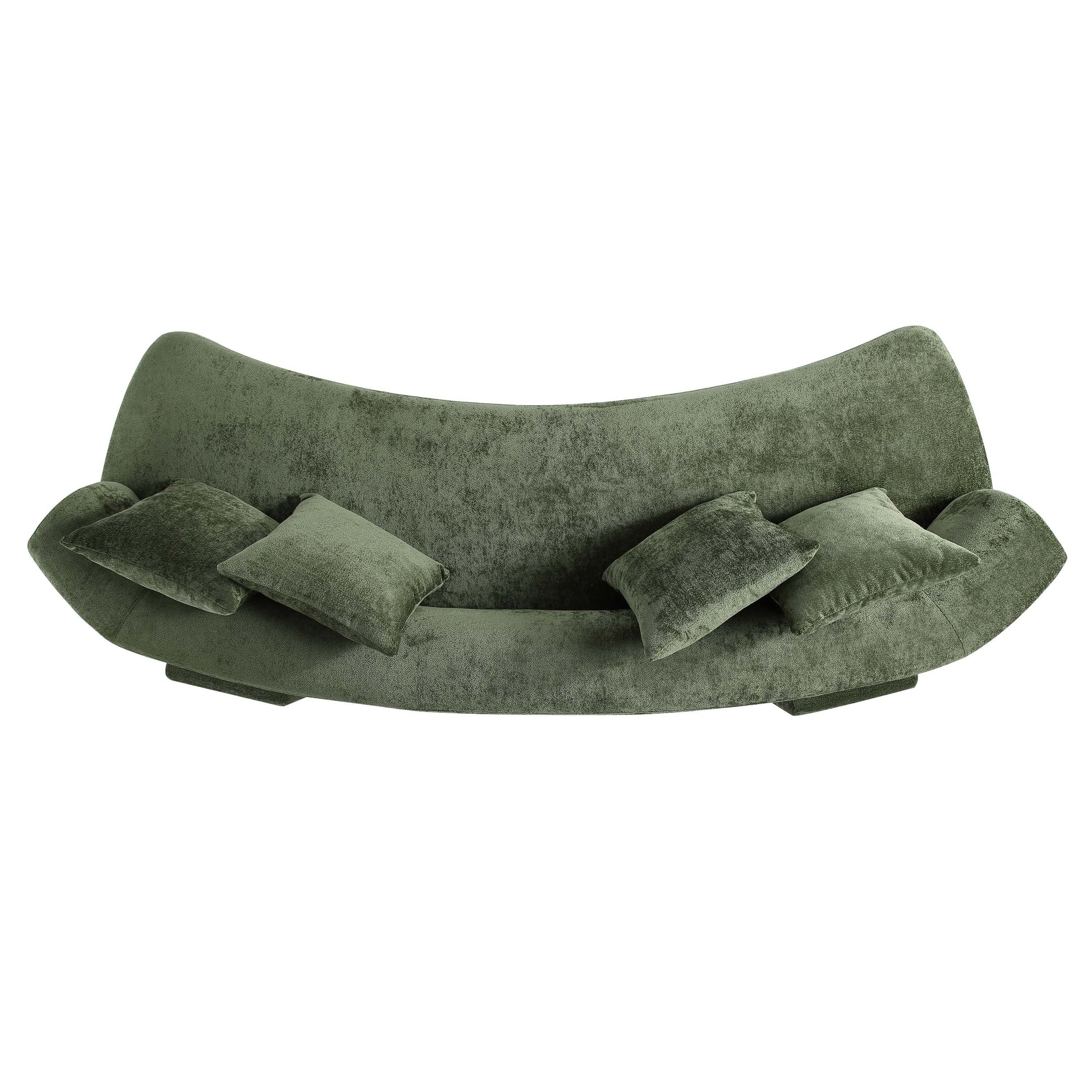 Manhattan Comfort 3-Piece Olive Green Modern Verandah Chenille 112" Sofa & 2 Accent Chairs