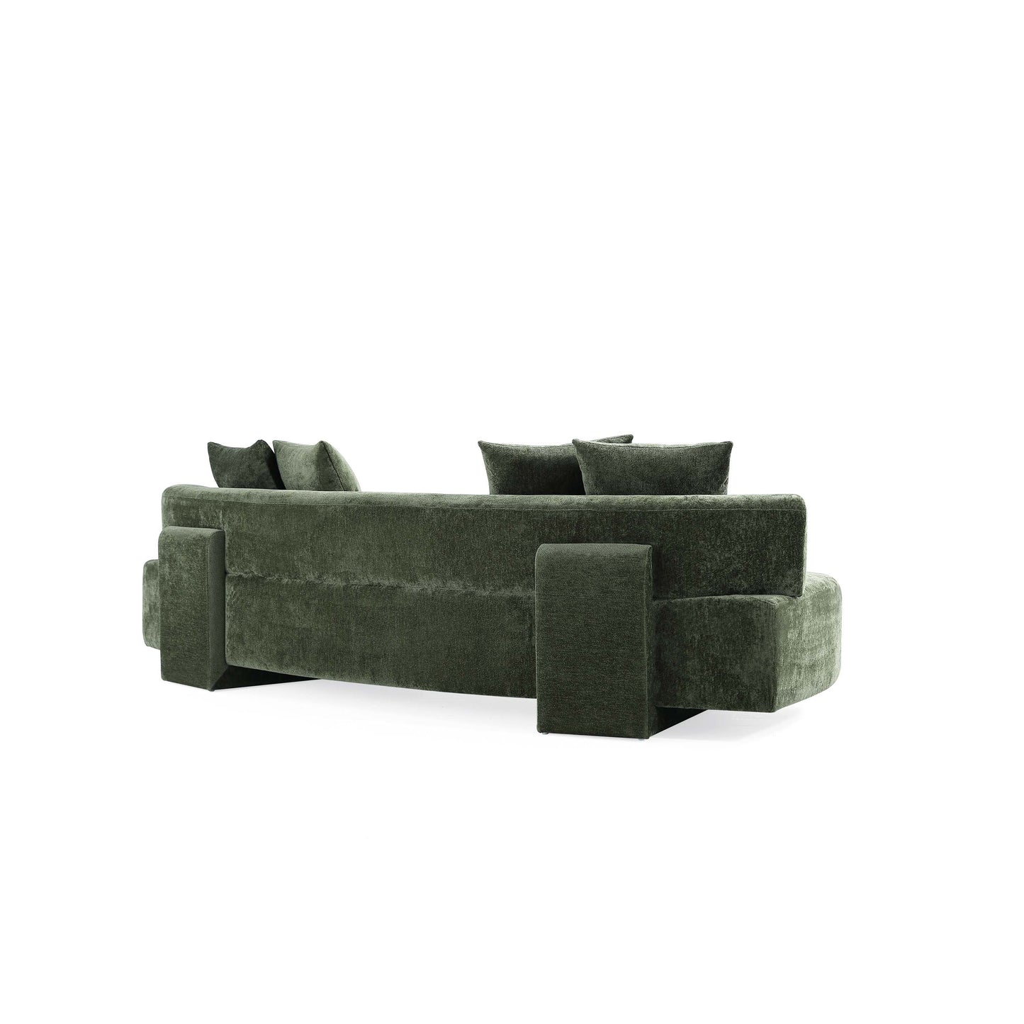 Manhattan Comfort 3-Piece Olive Green Modern Verandah Chenille 112" Sofa & 2 Accent Chairs