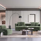 Manhattan Comfort 3-Piece Olive Green Modern Verandah Chenille 112" Sofa & 2 Accent Chairs
