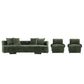 Manhattan Comfort 3-Piece Olive Green Modern Verandah Chenille 112" Sofa & 2 Accent Chairs