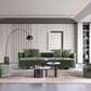 Manhattan Comfort 3-Piece Olive Green Modern Verandah Chenille 91" Sofa & 2 Accent Chairs