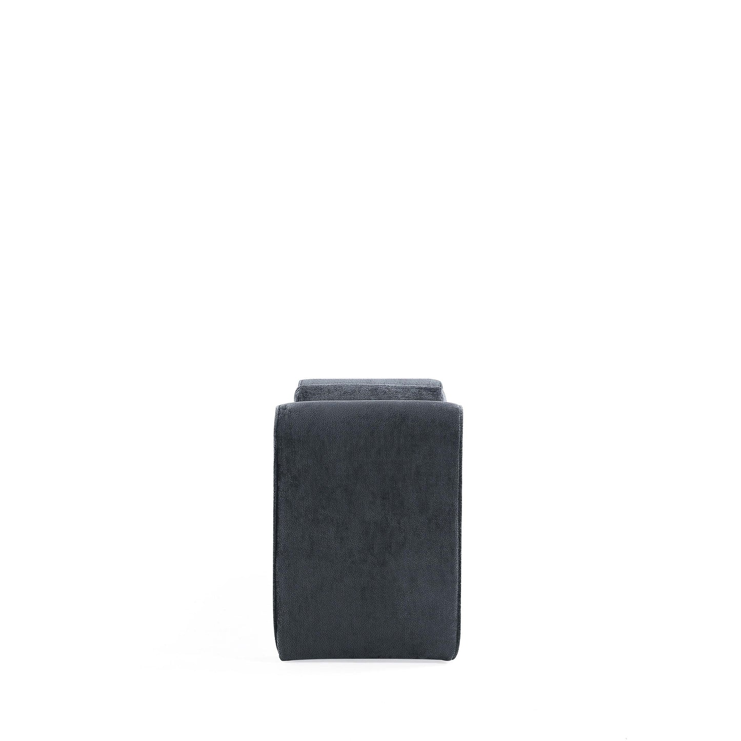 Manhattan Comfort 59" Black Modern Concord Chenille Bench