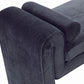 Manhattan Comfort 59" Black Modern Concord Chenille Bench