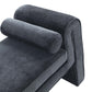 Manhattan Comfort 59" Black Modern Concord Chenille Bench