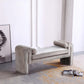 Manhattan Comfort 59" Gray Modern Concord Chenille Bench