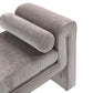 Manhattan Comfort 59" Gray Modern Concord Chenille Bench