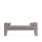 Manhattan Comfort 59" Gray Modern Concord Chenille Bench