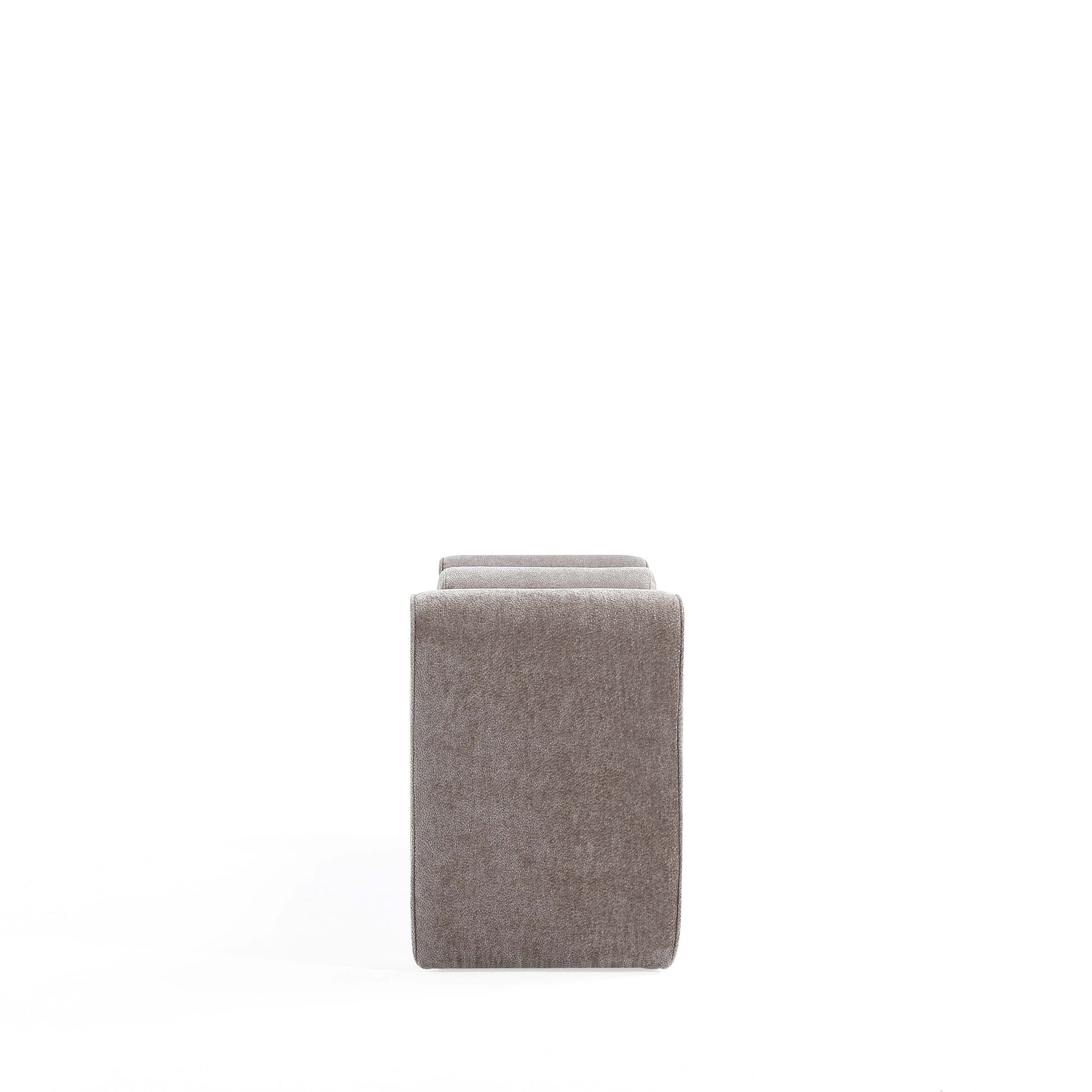 Manhattan Comfort 59" Gray Modern Concord Chenille Bench