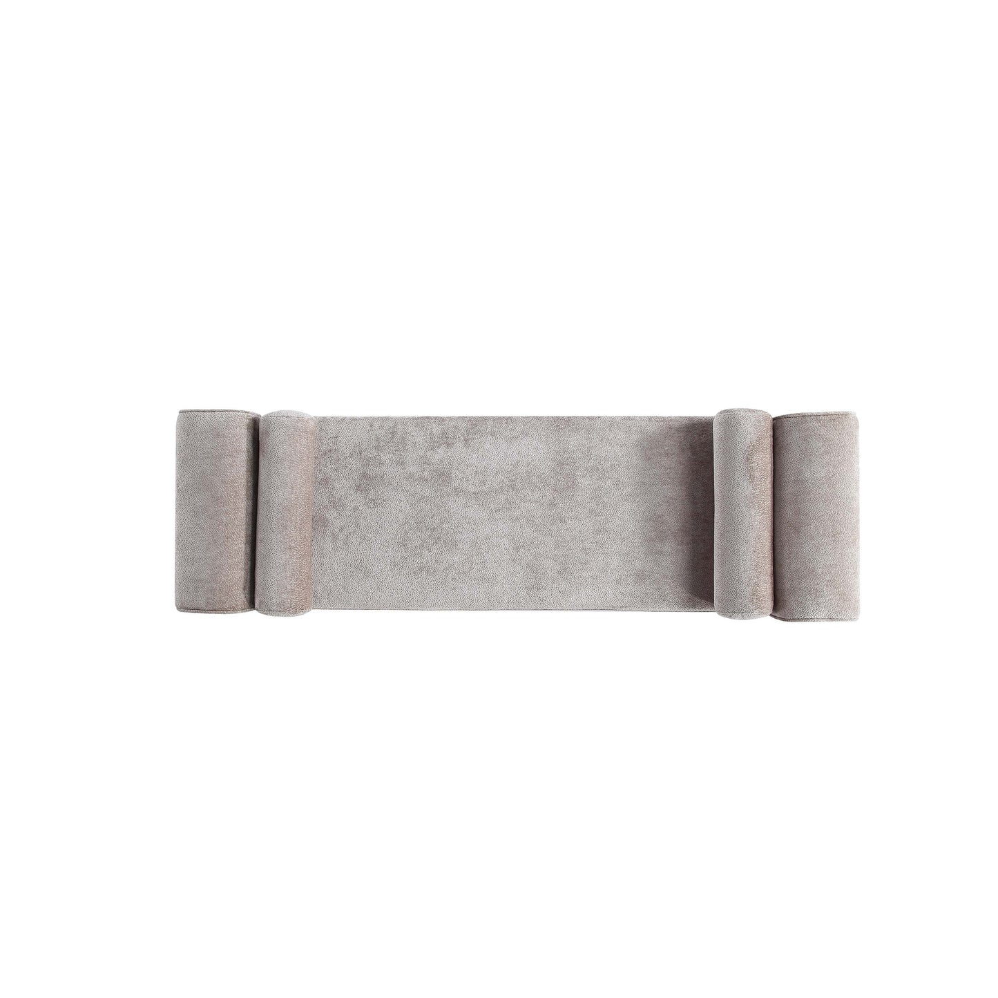Manhattan Comfort 59" Gray Modern Concord Chenille Bench