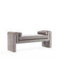 Manhattan Comfort 59" Gray Modern Concord Chenille Bench