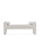 Manhattan Comfort 59" Ivory Modern Concord Chenille Bench