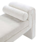 Manhattan Comfort 59" Ivory Modern Concord Chenille Bench