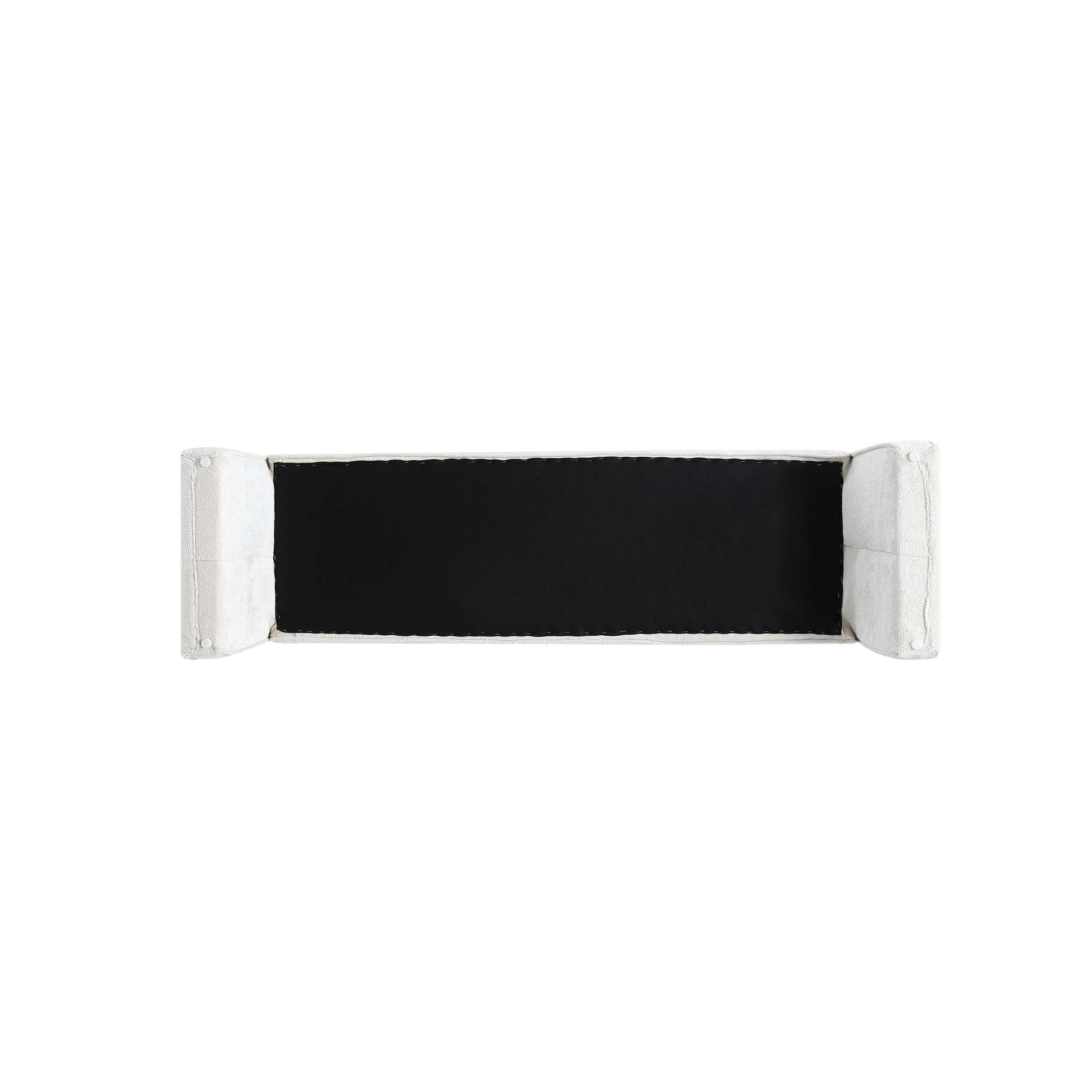 Manhattan Comfort 59" Ivory Modern Concord Chenille Bench