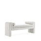 Manhattan Comfort 59" Ivory Modern Concord Chenille Bench