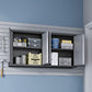 Manhattan Comfort 6-Piece Fortress Textured Garage Set With Cabinets, Wall Units & Table In Gray