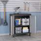 Manhattan Comfort 6-Piece Fortress Textured Garage Set With Cabinets, Wall Units & Table In Gray