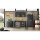 Manhattan Comfort 6-Piece Fortress Textured Garage Storage Set In Charcoal Gray
