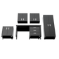 Manhattan Comfort 6-Piece Fortress Textured Garage Storage Set In Charcoal Gray