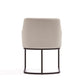 Manhattan Comfort 8-Piece Serena Cream Upholstered Dining Armchair