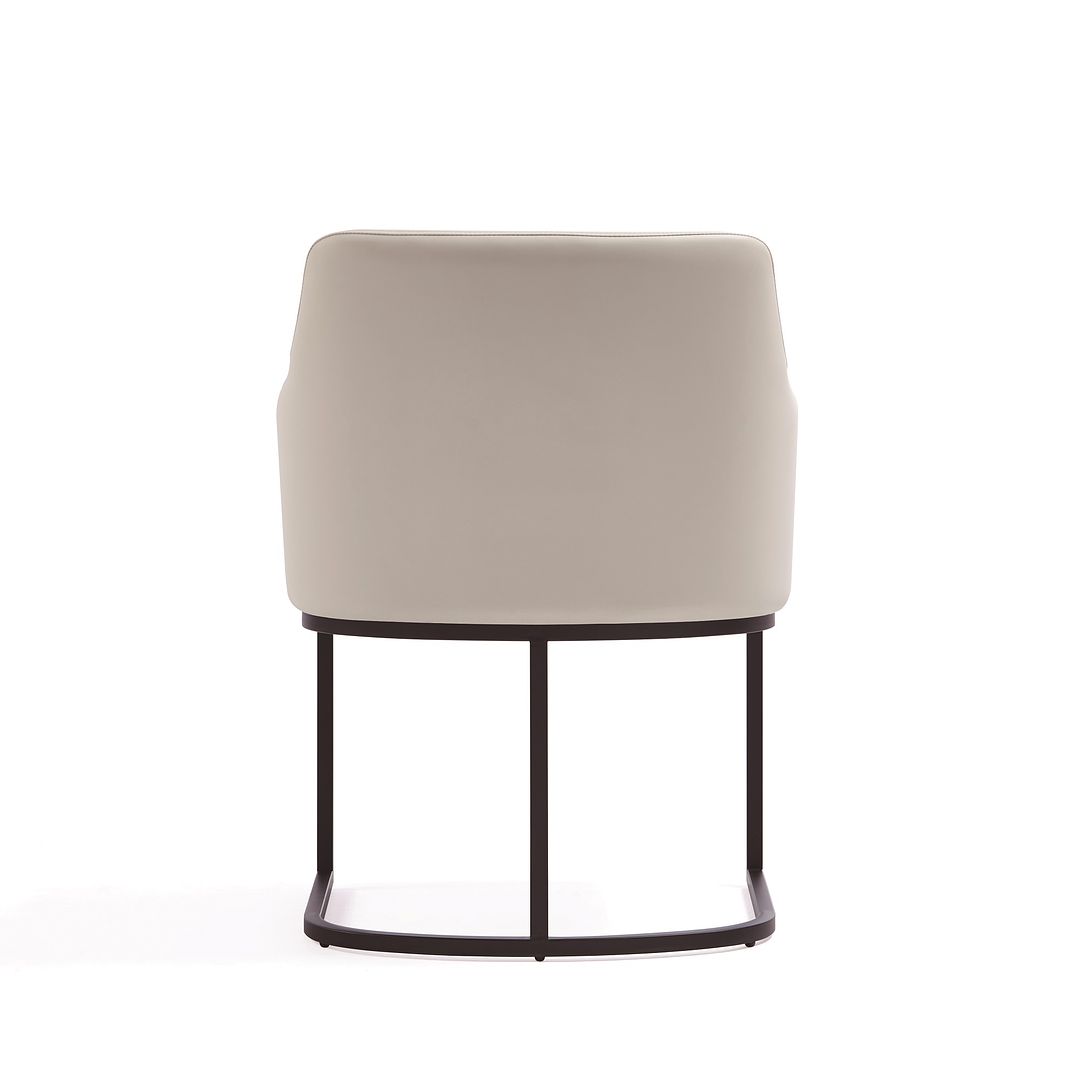 Manhattan Comfort 8-Piece Serena Cream Upholstered Dining Armchair