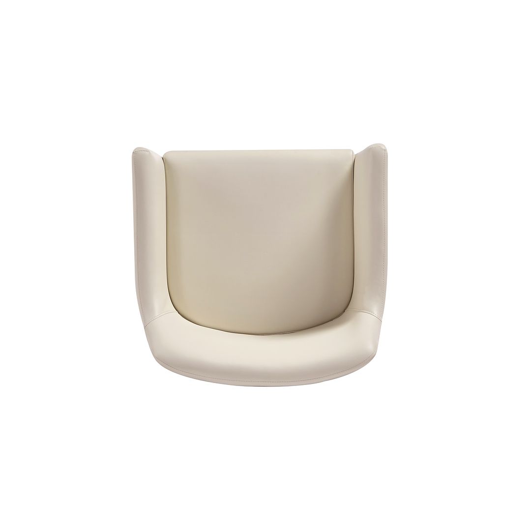 Manhattan Comfort 8-Piece Serena Cream Upholstered Dining Armchair